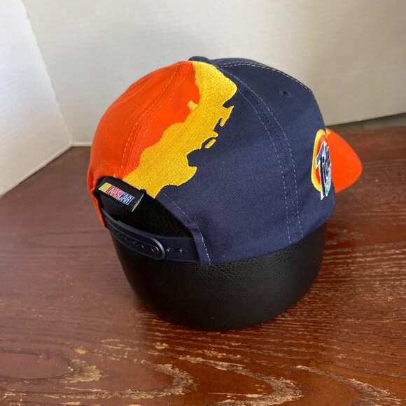 Vintage Ricky Rudd NASCAR #10 Track Gear Snapback Hat Orange & Navy X3 - Picture 3 of 5